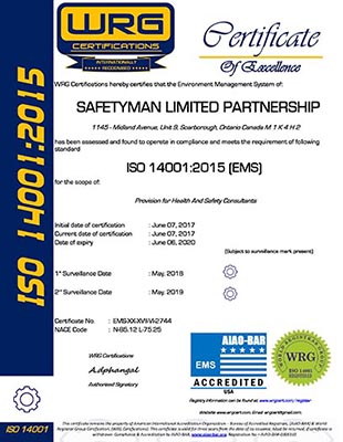 WRG CERT - SAFETYMAN 14001