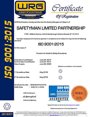 WRG CERT - SAFETYMAN 9001 400